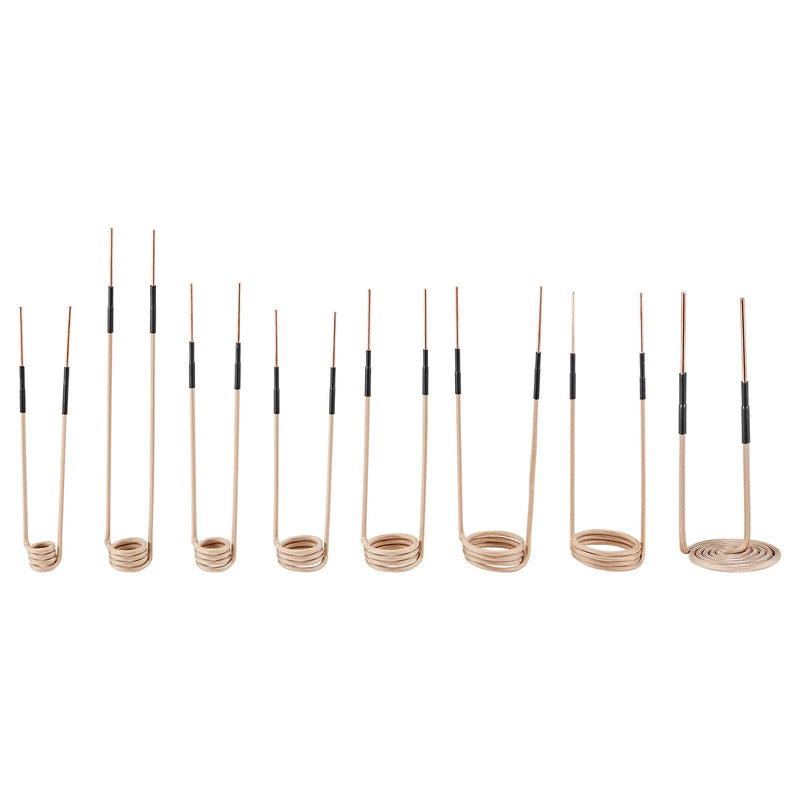 VEVOR 10 gab. magnētiskās indukcijas sildītāja spoles, inductor siltuma piederumi, mini sildītāja spoles komplekts ar elastību un ilgu kalpošanas laiku, piemērots rūsa rievotu skrūvju un uzgriežņu noņemšanai, 8 spoles + 1 U-veida + 1 brīvformas