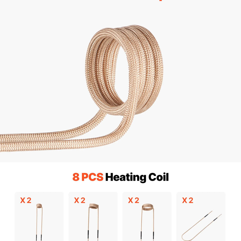 VEVOR indukcijas sildītājs skrūvju atbrīvošanai, 1100 W 230 V magnētiskā indukcijas apkures ierīce, rokas uzgriežņu atbrīvotājs ar 8 spolēm un uzglabāšanas kastīti — piemērots sarūsējušu skrūvju un uzgriežņu noņemšanai auto servisos