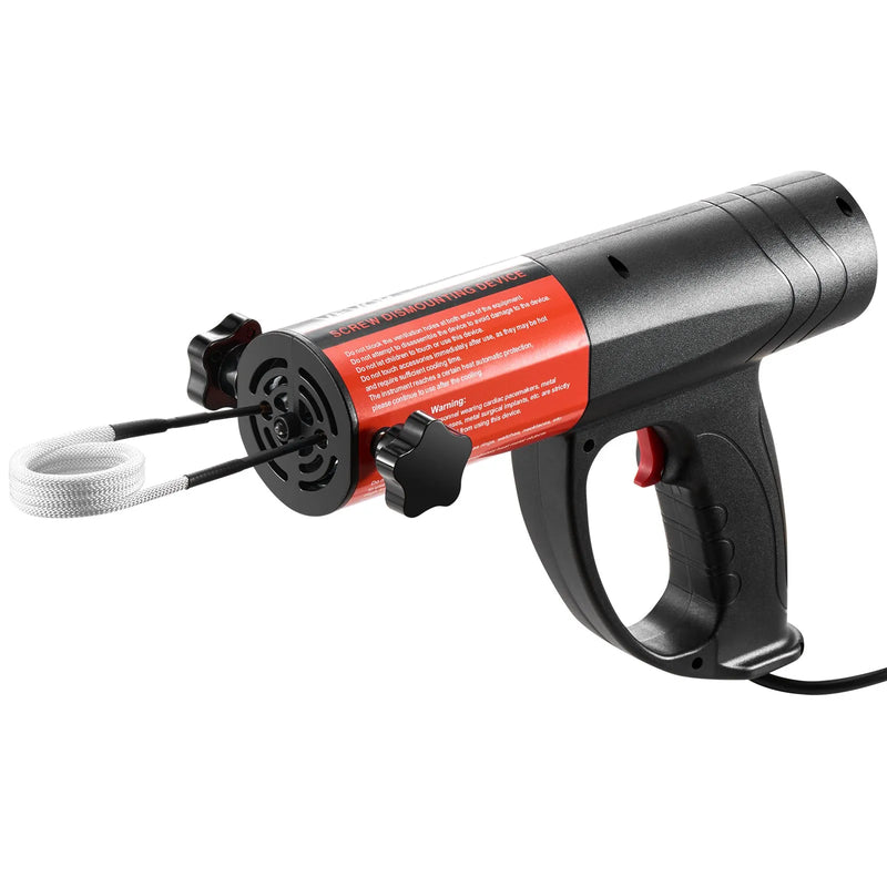 Индукционный нагреватель VEVOR для откручивания гаек и болтов, 1500 Вт, 230 В, ручной индукционный нагреватель с набором из 8 катушек и коробкой для хранения, для удаления заржавевших гаек и болтов при ремонте автомобиля