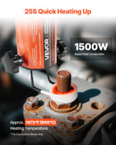 Индукционный нагреватель VEVOR для откручивания гаек и болтов, 1500 Вт, 230 В, ручной индукционный нагреватель с набором из 8 катушек и коробкой для хранения, для удаления заржавевших гаек и болтов при ремонте автомобиля