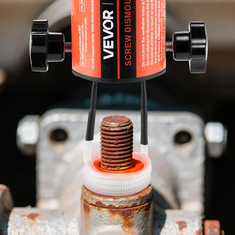 Индукционный нагреватель VEVOR для откручивания гаек и болтов, 1500 Вт, 230 В, ручной индукционный нагреватель с набором из 8 катушек и коробкой для хранения, для удаления заржавевших гаек и болтов при ремонте автомобиля