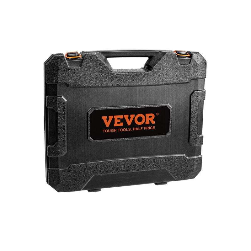 VEVOR 9,5 mm piedziņas triecienskrūvgriežu uzmavu komplekts 90 gab, SAE 6,35 mm – 19 mm, CR-Mo leģētais tērauds, ar pagarinājuma stieņiem un universālu savienojumu