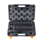 VEVOR 12,7 mm Drive Impact Wrench Set, 33 pcs, SAE 9,5 mm - 25,4 mm and metric 10-24 mm, 6-point Cr-V alloy steel for auto repair, easy to read size markings, robust construction, storage box