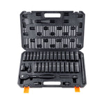 VEVOR 12,7 mm Drive Impact Wrench Set, 33 pcs, SAE 9,5 mm - 25,4 mm and metric 10-24 mm, 6-point Cr-V alloy steel for auto repair, easy to read size markings, robust construction, storage box