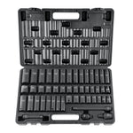 VEVOR 9,5 mm drive löögimuhvide komplekt 48 tk SAE (8-22 mm), 6-punktiline Cr-V, pikendus, universaalühendus, elektritööriistade adapter, hoiukast