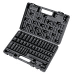VEVOR 9,5 mm drive löögimuhvide komplekt 48 tk SAE (8-22 mm), 6-punktiline Cr-V, pikendus, universaalühendus, elektritööriistade adapter, hoiukast