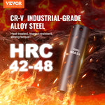 VEVOR 9,5 mm drive löögimuhvide komplekt 48 tk SAE (8-22 mm), 6-punktiline Cr-V, pikendus, universaalühendus, elektritööriistade adapter, hoiukast