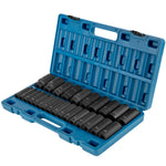 VEVOR impact driver set 26 pcs 12,7 mm drive, 6 point deep socket, 10-36 mm, CR-V alloy steel, storage box