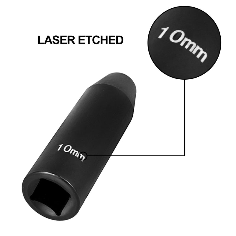 Набор ударных инструментов VEVOR 26 шт. с приводом 12,7 мм, 6 торцевых головок, 10-36 мм, легированная сталь CR-V, ящик для хранения