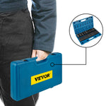 VEVOR impact driver set 26 pcs 12,7 mm drive, 6 point deep socket, 10-36 mm, CR-V alloy steel, storage box