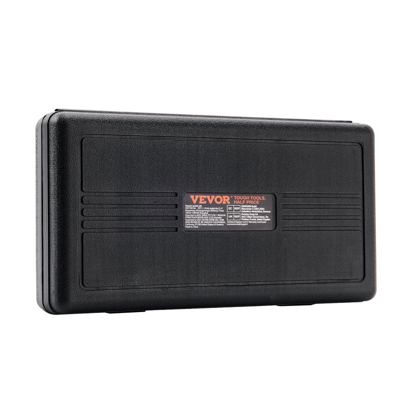 Набор ударных гайковертов VEVOR 12,7 мм, 13 шт, глубокий, 10-24 мм, Cr-V сталь, 6 рукояток, с ящиком для хранения