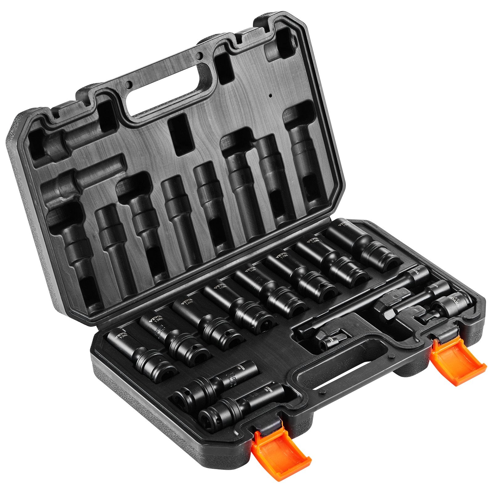 VEVOR 360° rotatable impact driver set 14 pcs., 9,5 mm drive, 10-24 mm