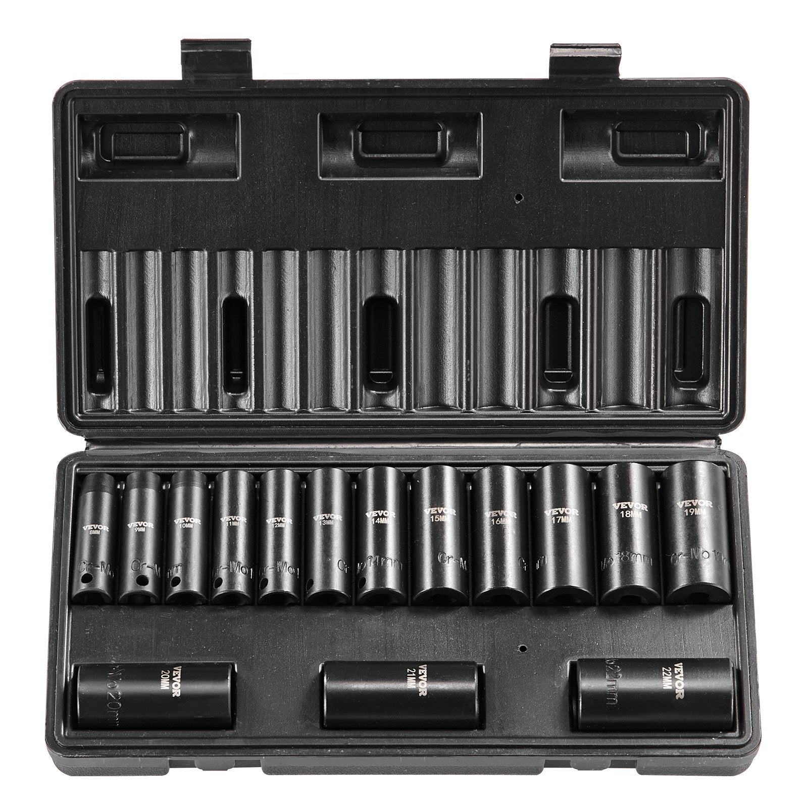 VEVOR Impact Strip Set 15 pcs 6-point 9,5 mm drive