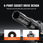 VEVOR trieciens uzgriežņu atslēgu komplekts 130 gab., 6-kantes, 9,53 mm un 12,7 mm, ar uzgaļiem, sprūdrata atslēgu un instrumentu komplektu