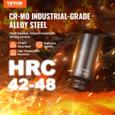 Набор ударных гайковертов VEVOR 14 шт, 6 шт, глубокий, 6,35 мм, 4-15 мм, Cr-Mo