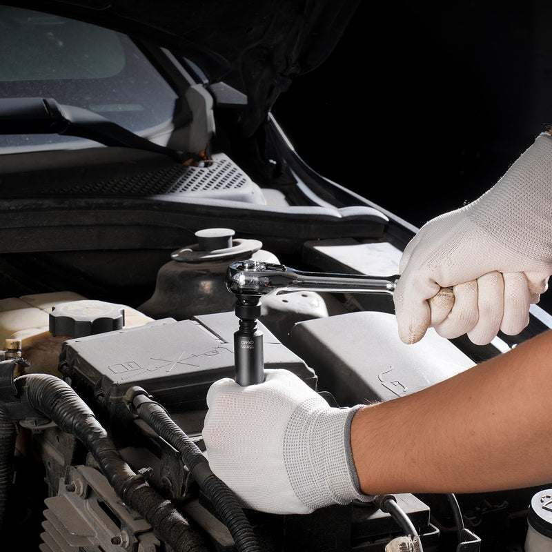 Набор ударных гайковертов VEVOR 14 шт, 6 шт, глубокий, 6,35 мм, 4-15 мм, Cr-Mo