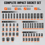VEVOR Impact Strip Set 59 pcs 6-point 9,5 mm and 12,7 mm drive