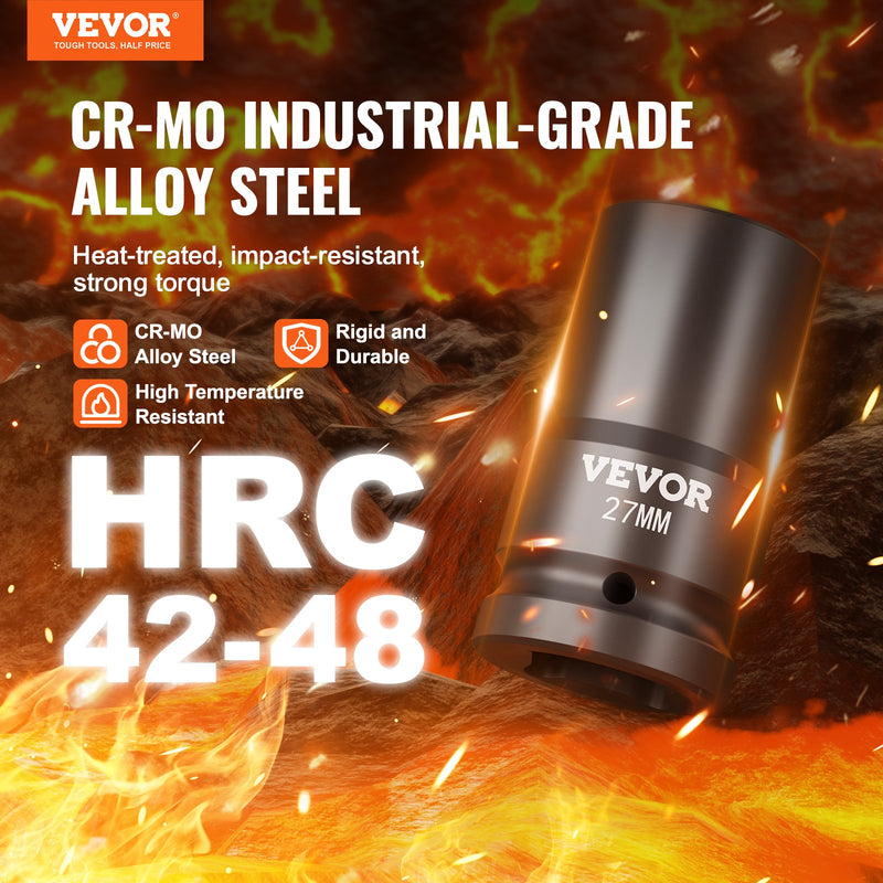 VEVOR trieciensloksņu komplekts 8 gab 6 punktu 25,4 mm piedziņa