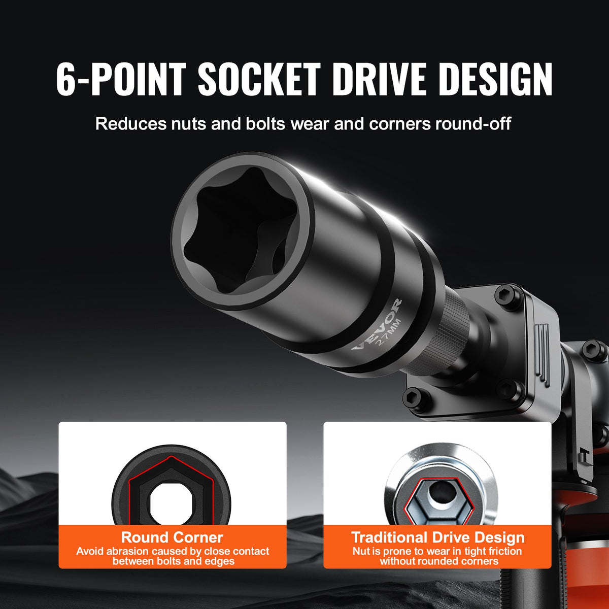 VEVOR löögiriba komplekt 8 tk 6-punktiline 25,4 mm ajamiga