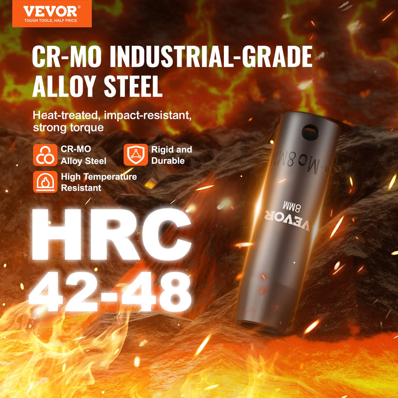 Набор ударных гайковертов VEVOR 18 шт., 6 шт., 9,53 мм, с битами, трещоткой и коробкой