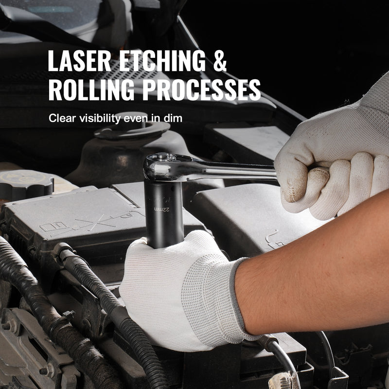 Набор ударных гайковертов VEVOR 18 шт., 6 шт., 9,53 мм, с битами, трещоткой и коробкой