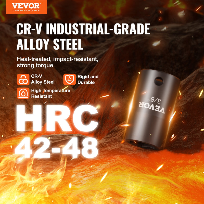 VEVOR trieciensloksņu komplekts 29 gab 6-punktu 9,5 mm piedziņa