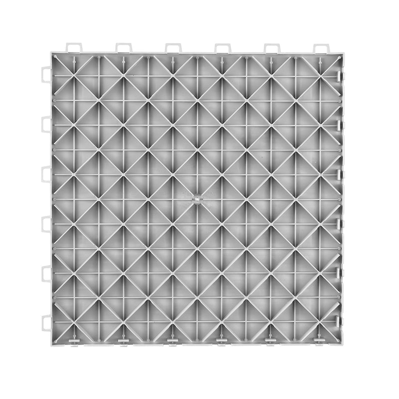 VEVOR garāžas grīdas seguma paneļi – 50 gab. komplekts, 305 × 305 × 13,4 mm, rūpnieciska grīda ar neslīdošu divpusēju virsmu, piemērots garāžām, pagrabiem, darbnīcām, krāsa: sudraba