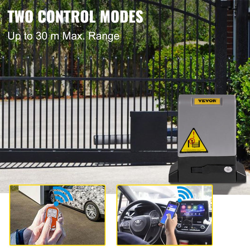 VEVOR automatic sliding gate opening system - up to 1800 kg, with 4 remote controls and app control