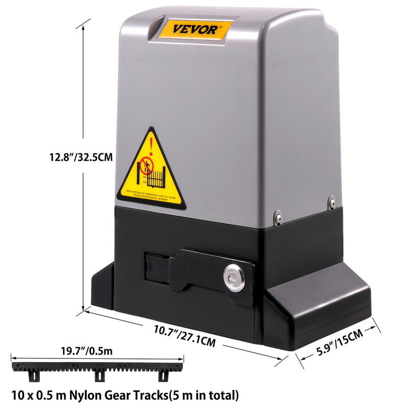 VEVOR automatic sliding gate opening system - up to 1800 kg, with 4 remote controls and app control