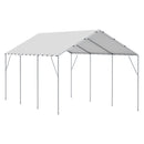 VEVOR 3 x 6 m automašīnas nojumes rezerves pārsegs, ūdensnecaurlaidīga un UV aizsargāta, vienkārša uzstādīšana ar 40 bumbiņu gumiju, balts (tikai augšējais vāks, rāmis nav iekļauts)