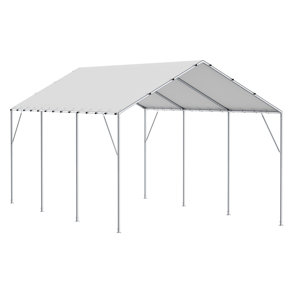 VEVOR 3 x 6 m asenduskate, veekindel ja UV-kaitsega, lihtne paigaldus 40 pallikummiga, valge (ainult ülemine kate, raam ei kuulu komplekti)