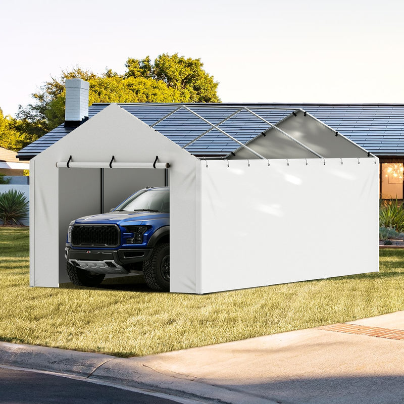 VEVOR canopy side cover, 6000 × 3000 mm, water- and UV-resistant, white, without top and frame