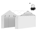 VEVOR canopy side cover, 6000 × 3000 mm, water- and UV-resistant, white, without top and frame