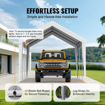 VEVOR canopy roof cover 6,10 × 3,04 m, waterproof, UV-protected, with elastic rubber clips, white - cover only (without frame)