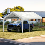 VEVOR canopy roof cover 6,10 × 3,04 m, waterproof, UV-protected, with elastic rubber clips, white - cover only (without frame)
