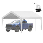 VEVOR canopy roof cover 6,10 × 3,04 m, waterproof, UV-protected, with elastic rubber clips, white - cover only (without frame)