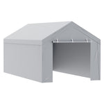 VEVOR Carport Replacement Cover Roof + Side Walls 6000 x 3000 mm, garage tents, waterproof and UV protected, easy to install with ball rubbers, white (frame not included)