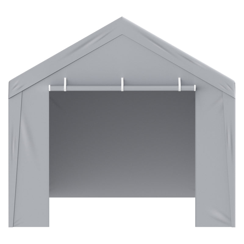 VEVOR Carport Replacement Cover Roof + Side Walls 6000 x 3000 мм, гаражные тенты, водонепроницаемые и защищенные от ультрафиолета, легко устанавливаются с помощью шариковых резинок, белые (каркас не входит в комплект)