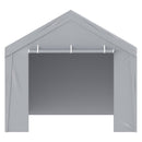 VEVOR Carport Replacement Cover Roof + Side Walls 6000 x 3000 мм, гаражные тенты, водонепроницаемые и защищенные от ультрафиолета, легко устанавливаются с помощью шариковых резинок, белые (каркас не входит в комплект)