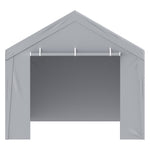 VEVOR Carport Replacement Cover Roof + Side Walls 6000 x 3000 mm, garage tents, waterproof and UV protected, easy to install with ball rubbers, white (frame not included)