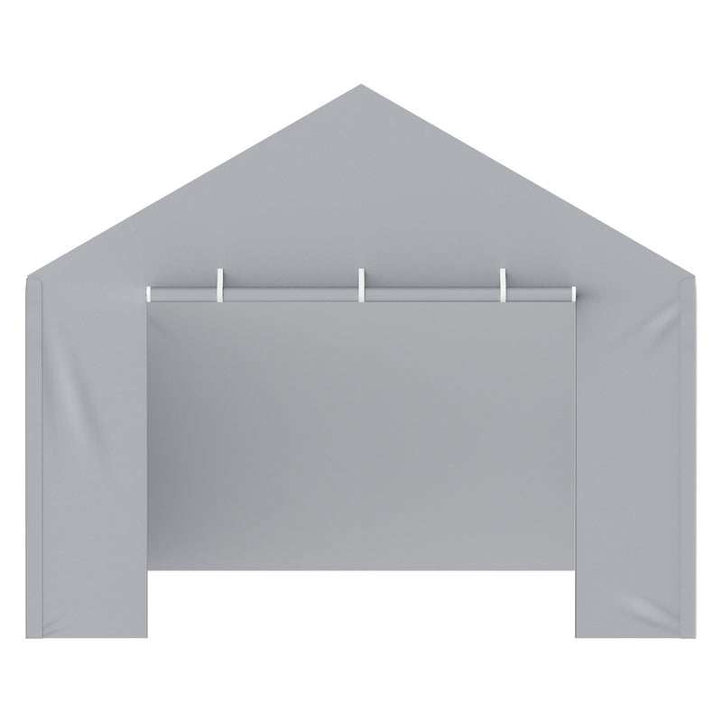 VEVOR nojumes sānsiena 3,66 × 6,10 m, pelēka, ūdensnecaurlaidīga, UV aizsargāta – bez jumta un karkasa