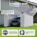 VEVOR nojumes sānsiena 3,66 × 6,10 m, pelēka, ūdensnecaurlaidīga, UV aizsargāta – bez jumta un karkasa