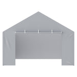 VEVOR awning side wall 3.96 × 6.10 m, grey, waterproof, UV protection, easy installation - without roof and frame