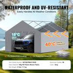 VEVOR awning side wall 3.96 × 6.10 m, grey, waterproof, UV protection, easy installation - without roof and frame