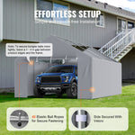 VEVOR awning side wall 3.96 × 6.10 m, grey, waterproof, UV protection, easy installation - without roof and frame