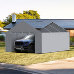 VEVOR awning side wall 3.96 × 6.10 m, grey, waterproof, UV protection, easy installation - without roof and frame
