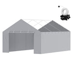 VEVOR awning side wall 3.96 × 6.10 m, grey, waterproof, UV protection, easy installation - without roof and frame