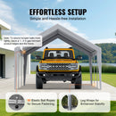 Маркизная ткань VEVOR 4,00 × 6,10 м, серая, водонепроницаемая, с УФ-защитой - только ткань (без каркаса)