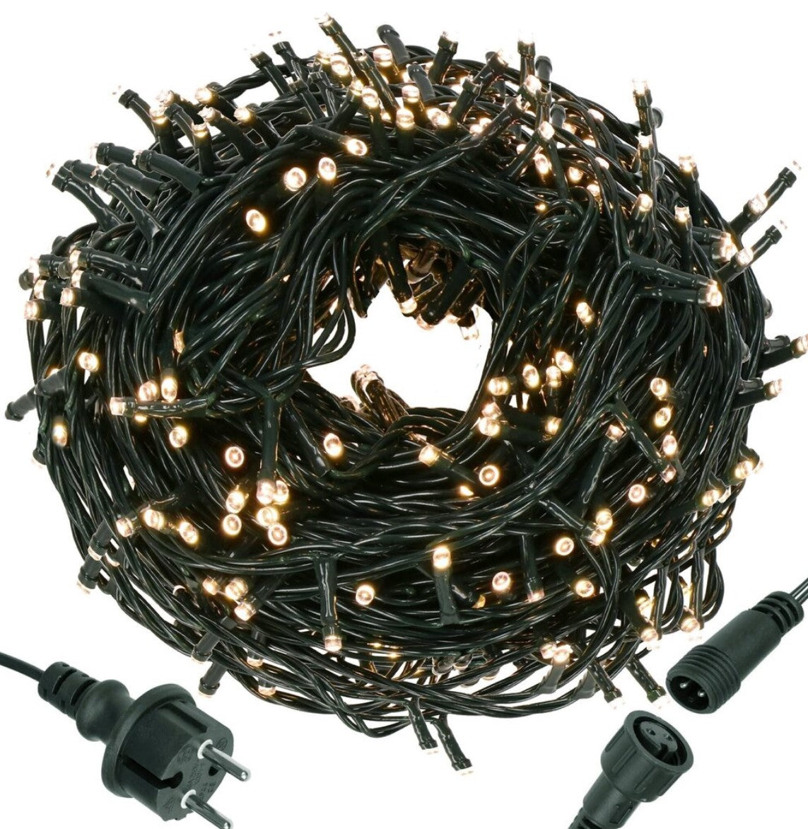LED jõuluküünal Soe valge 30 meetrit 500 LED-iga. IP44