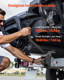 VEVOR riteņa fiksācijas nostiprināšanas komplekts, fiksēta tipa piekabes nostiprināšanas siksnas ar S veida āķiem, pārrāvuma slodze 748 kg, darba slodze 250 kg, piemērots motocikliem, laivām, sniega motocikliem un piekabēm